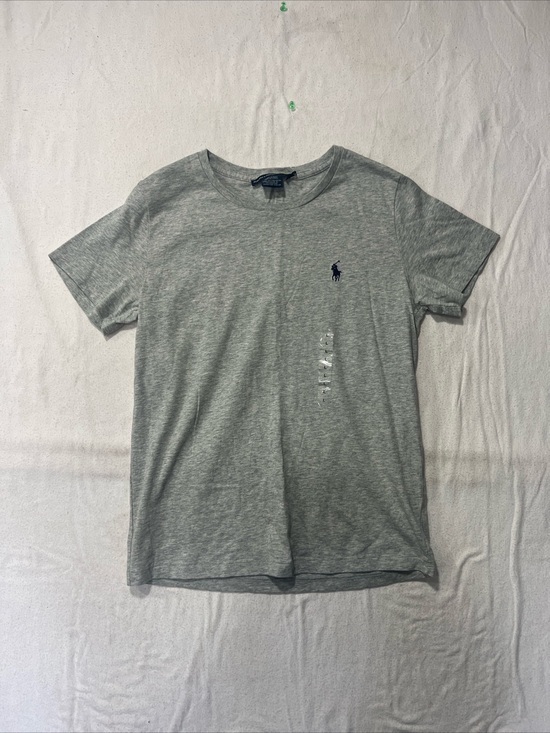Ralph Lauren Tops - Ralph Lauren Heather Gray Short Sleeve Polo Tee with Navy Pony